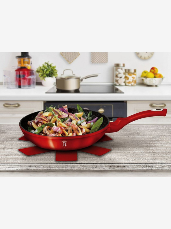 Berlingerhaus Set de vase cu suprafață din marmură 3 buc Burgundy Metallic Line BERLINGERHAUS