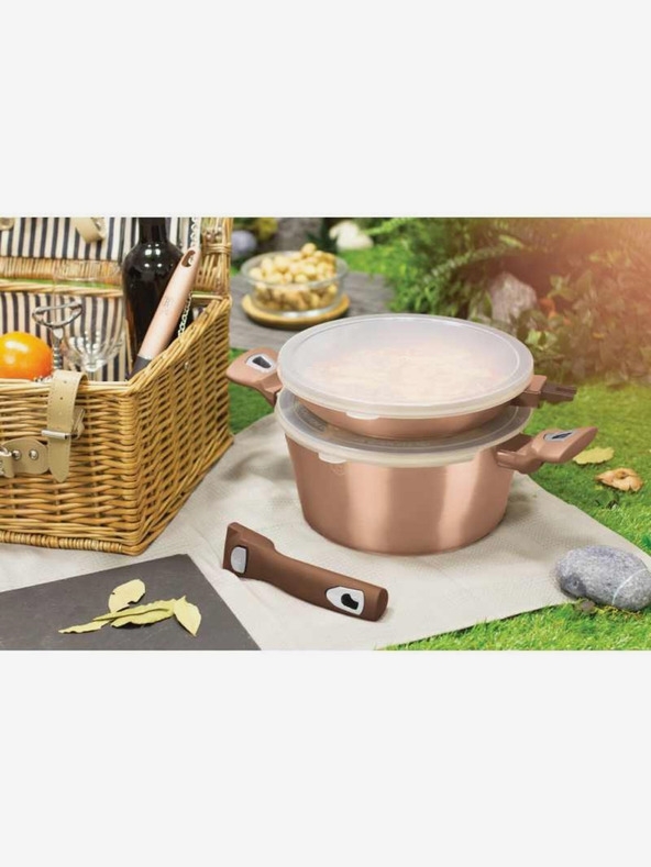 Berlingerhaus Set de vase cu suprafață din marmură 6 buc Rosegold Metallic Line BERLINGERHAUS