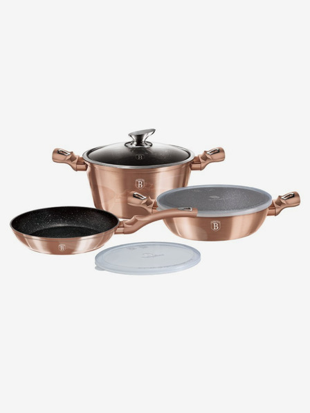 Berlingerhaus Set de vase cu suprafață din marmură 6 buc Rosegold Metallic Line BERLINGERHAUS