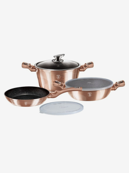 Berlingerhaus Set de vase cu suprafață din marmură 6 buc Rosegold Metallic Line BERLINGERHAUS