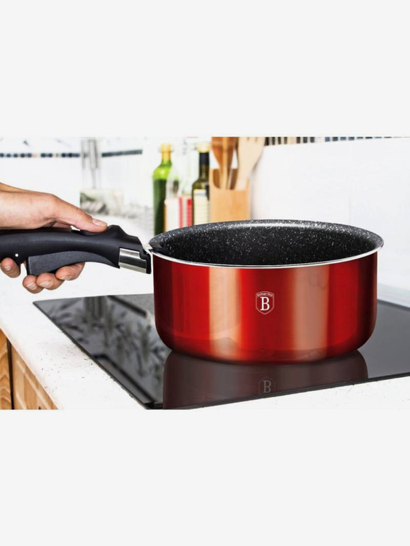 Berlingerhaus Set de vase de gătit cu mâner detașabil 12 piese Burgundy Metallic Line BERLINGERHAUS