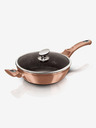 Berlingerhaus Cratiță adâncă cu suprafață din marmură și capac 28 cm Rosegold Metallic Line BERLINGERHAUS