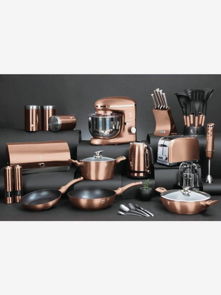 Berlingerhaus Tigaie cu mâner detașabil + capac 28 cm Rosegold Metallic Line BERLINGERHAUS