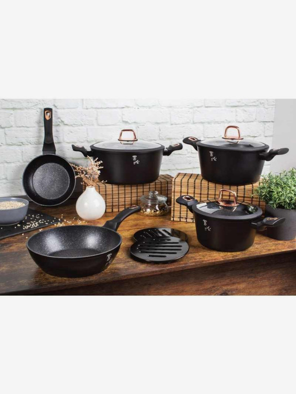 Berlingerhaus Tigaie grill cu suprafață din marmură 28 cm Black Rose Collection BERLINGERHAUS