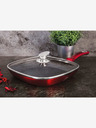 Berlingerhaus Tigaie grill cu capac și suprafață din marmură 28 cm Burgundy Metallic Line BERLINGERHAUS