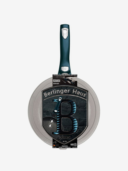 Berlingerhaus Tigaie grill cu mâner detașabil + capac 24 cm BERLINGERHAUS Metallic Line Aquamarine Edition