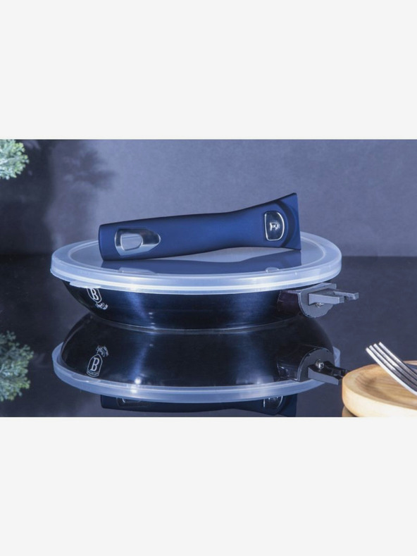 Berlingerhaus Tigaie grill cu mâner detașabil + capac 24 cm BERLINGERHAUS Metallic Line Aquamarine Edition