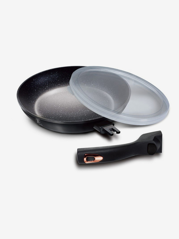 Berlingerhaus Tigaie cu mâner detașabil + capac 24 cm Black Rose Collection BERLINGERHAUS
