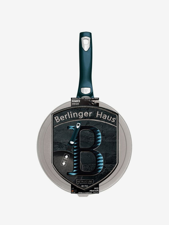 Berlingerhaus Tigaie cu mâner detașabil + capac 28 cm BERLINGERHAUS Metallic Line Aquamarine Edition
