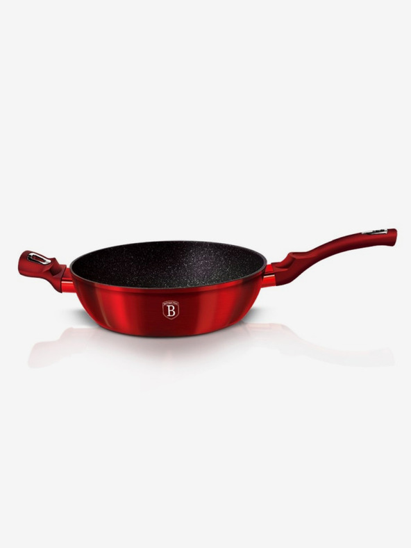 Berlingerhaus Tigaie adâncă cu suprafață de marmură și capac 28 cm Burgundy Metallic Line BERLINGERHAUS