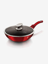 Berlingerhaus Tigaie WOK cu capac și suprafață de marmură 28 cm Burgundy Metallic Line BERLINGERHAUS
