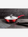 Berlingerhaus Tigaie WOK cu capac și suprafață de marmură 28 cm Burgundy Metallic Line BERLINGERHAUS