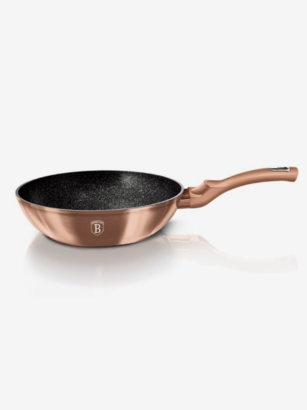 Berlingerhaus Tigaie wok cu suprafață din marmură BERLINGERHAUS Rosegold Metallic Line (28 cm)