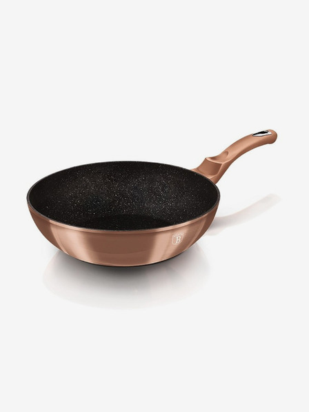 Berlingerhaus Tigaie wok cu suprafață din marmură BERLINGERHAUS Rosegold Metallic Line (28 cm)