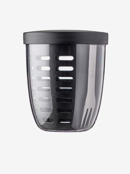 Mepal Mepal Ellipse 600 ml cutie neagră pentru gustări cu strecurătoare
