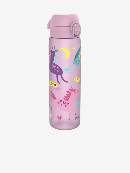 ION8 Sticlă roz cu model Ion8 Leak Proof Unicorns (500 ml)