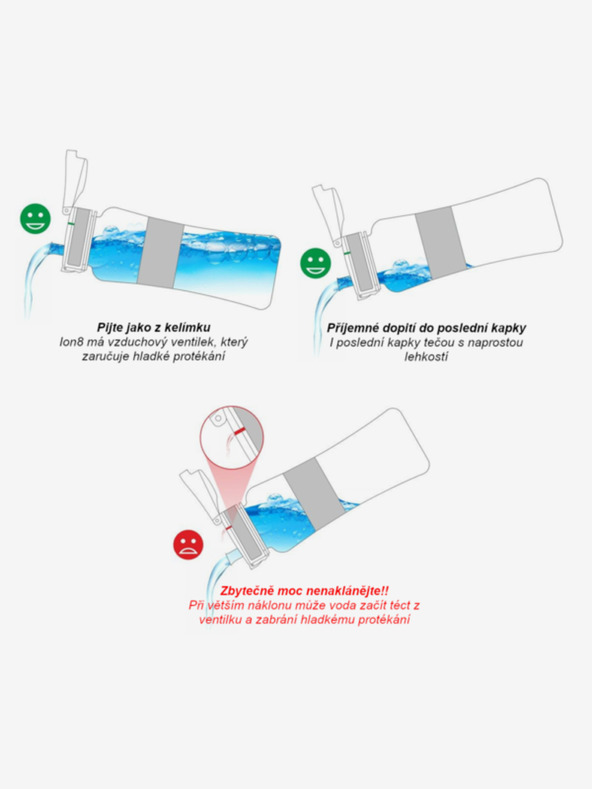 ION8 Sticlă roz cu model Ion8 Leak Proof Unicorns (500 ml)