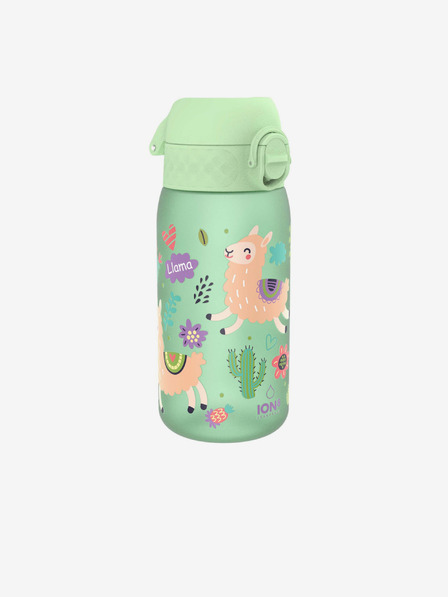 ION8 Sticlă verde deschis tipărită Ion8 Leak Proof Llamas (350 ml)