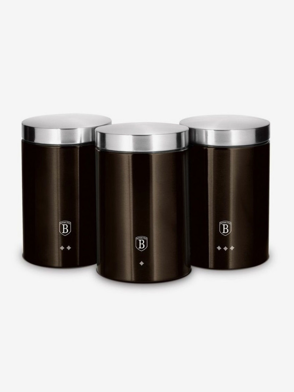 Berlingerhaus Set de trei borcane pentru alimente BERLINGERHAUS Shiny Black Collection