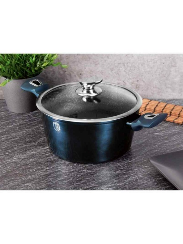 Berlingerhaus Set de vase cu suprafață marmorată 10 piese Aquamarine Metallic Line BERLINGERHAUS