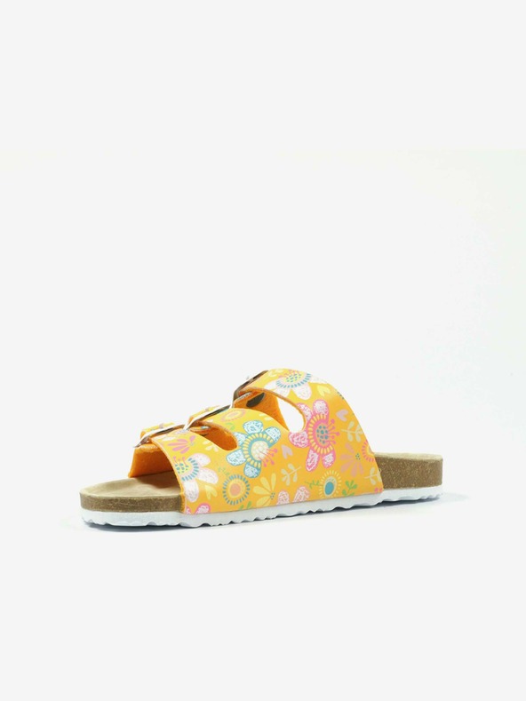 Richter Papuci Richter portocalii cu flori pentru fetițe