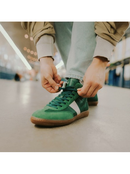 BOTAS *** Adidași din piele pentru bărbați / ghete verzi BOTAS