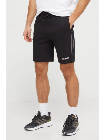 Guess Jeans Pantaloni scurți negri pentru bărbați cu logo lateral Guess jeans