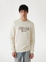 Guess Jeans Hanorac bej pentru bărbați cu logo brodat Guess jeans