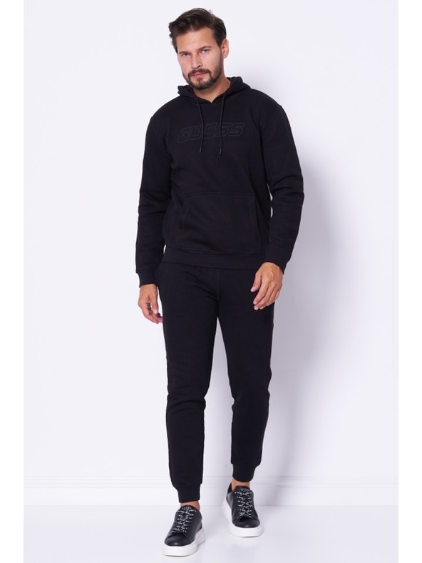 Guess Jeans Hanorac negru pentru bărbați Aldwin New Hoodie Guess jeans