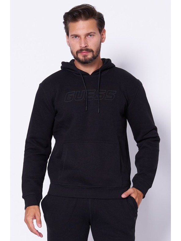 Guess Jeans Hanorac negru pentru bărbați Aldwin New Hoodie Guess jeans