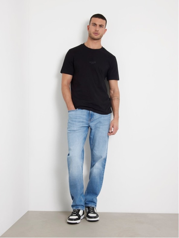 Guess Jeans Tricou slim fit negru pentru bărbați jblk Guess jeans