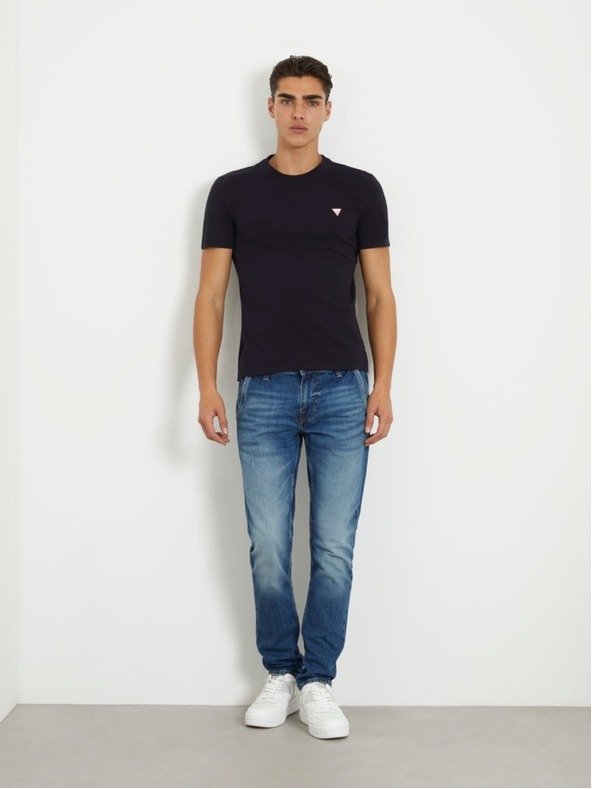 Guess Jeans Tricou slim fit albastru închis pentru bărbați G7V2 Guess jeans
