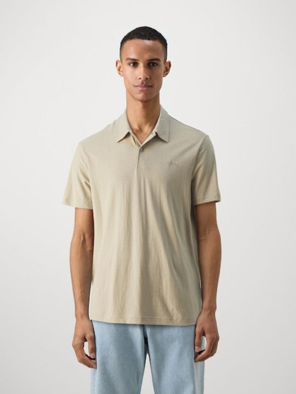 Guess Jeans Tricou polo bej pentru bărbați Guess Jeans Beige Blanco