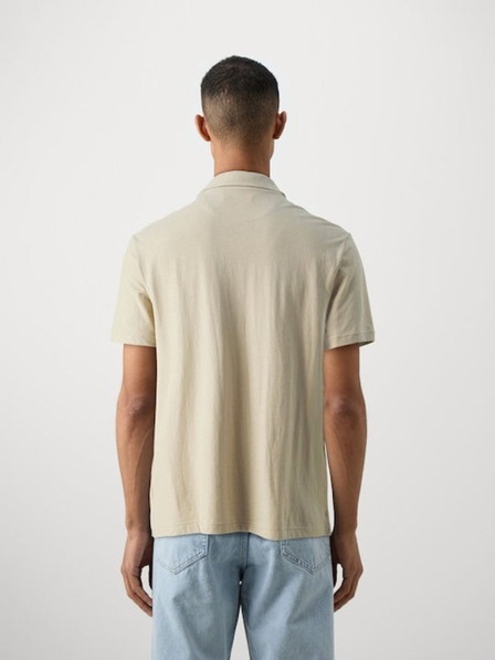 Guess Jeans Tricou polo bej pentru bărbați Guess Jeans Beige Blanco