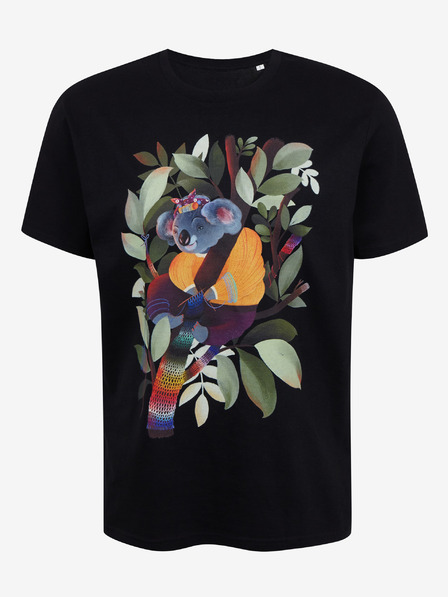 DOBRO Tricou negru pentru bărbați cu imprimeu Zoot DOBRO. Coală