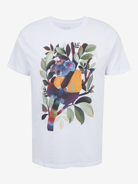 DOBRO Tricou alb pentru bărbați cu imprimeu Zoot DOBRO. Coală