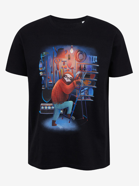 DOBRO Tricou negru pentru bărbați cu imprimeu Zoot DOBRO. Lenehăr