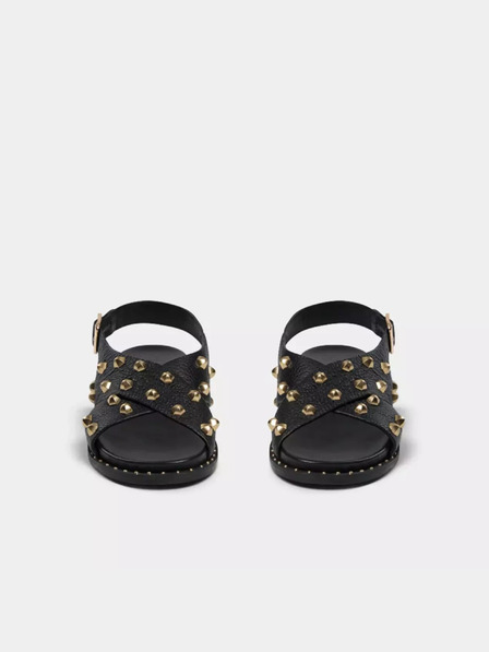 Sofie Schnoor Sandale negre din piele pentru femei Sofie Schnoor