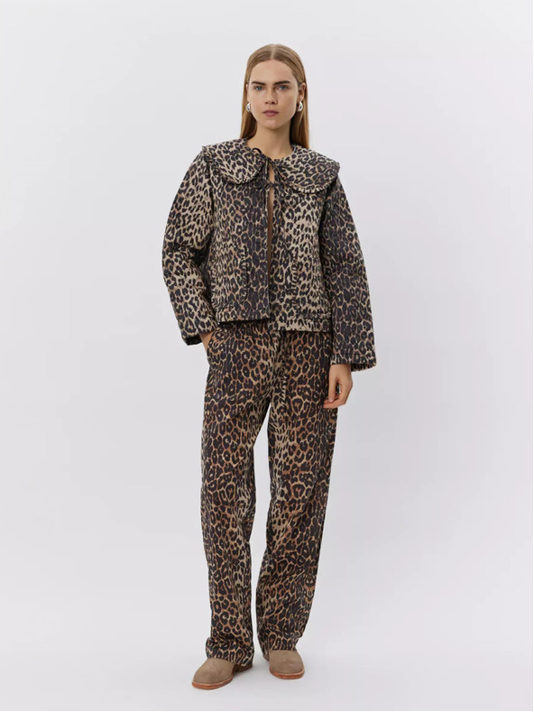Sofie Schnoor Jachetă de damă bej și maro cu imprimeu leopard Sofie Schnoor
