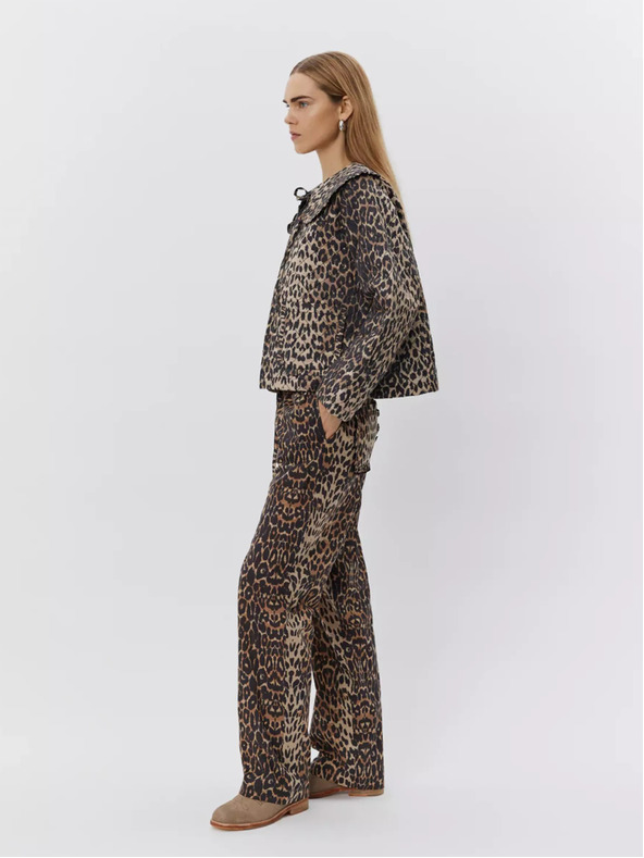 Sofie Schnoor Jachetă de damă bej și maro cu imprimeu leopard Sofie Schnoor