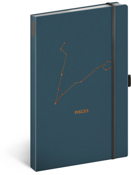 NOTIQUE NOTIQUE Notes Zodia Pești, căptușită, 13 x 21 cm