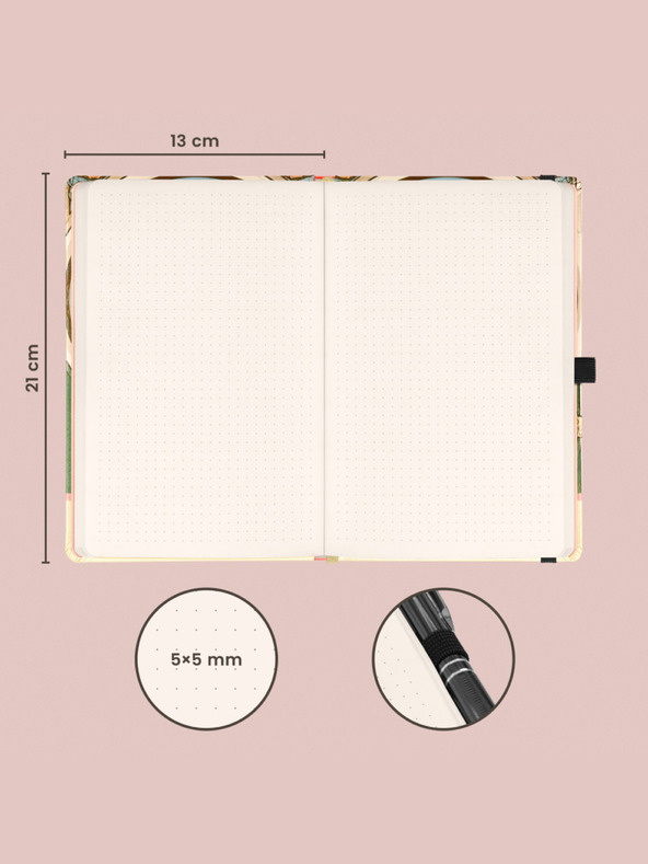 NOTIQUE Caietul NOTIQUE Alfons Mucha - Petrichor, punctat, 13 x 21 cm