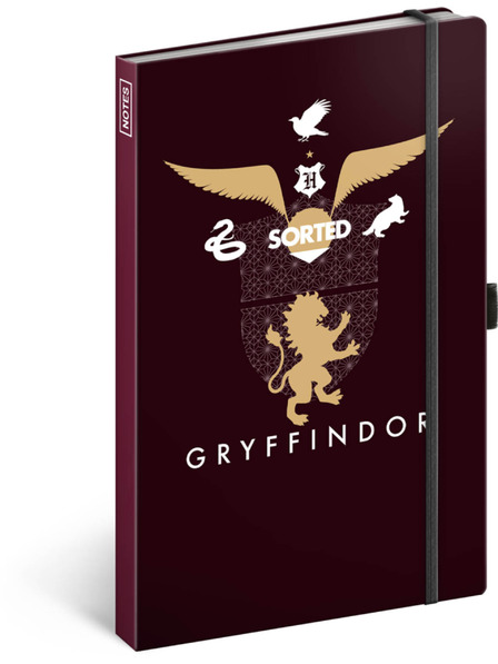 NOTIQUE NOTIQUE Notes Harry Potter - Gryffindor, căptușită, 13 x 21 cm BAAGL