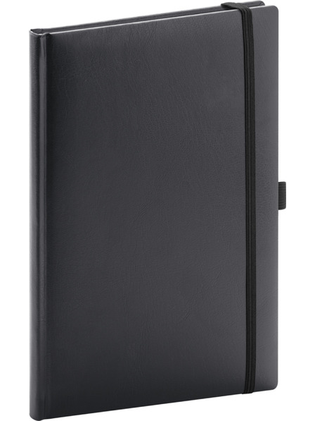 NOTIQUE NOTIQUE Notes Balacron, negru, căptușit, 15 x 21 cm