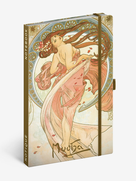 NOTIQUE NOTIQUE Notes Alfons Mucha - Dance, căptușită, 13 x 21 cm