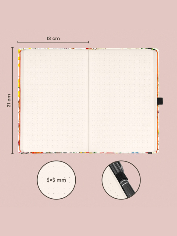 NOTIQUE NOTIQUE Notes Herbarium de Kateřina Winterová, punctat, 13 x 21 cm