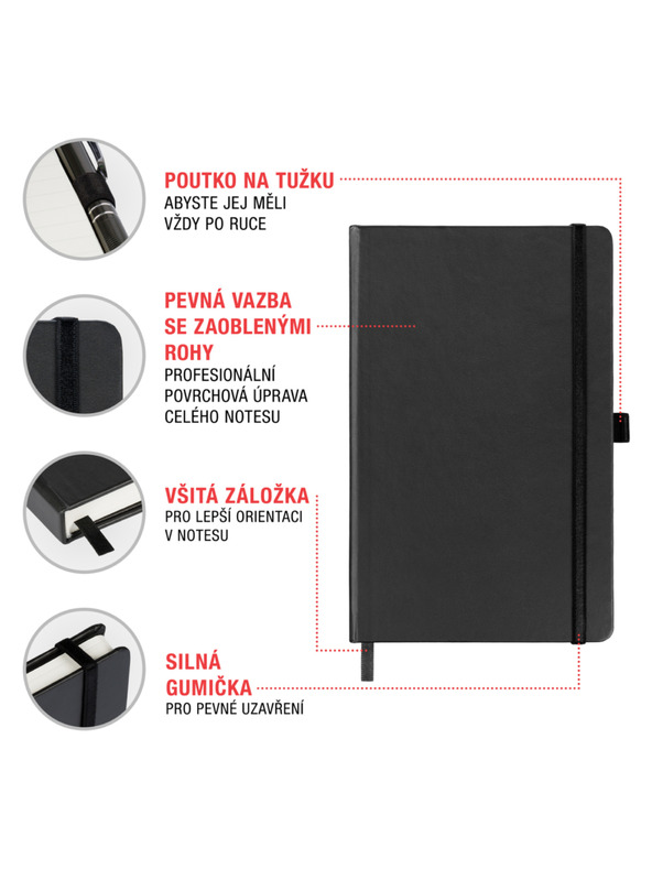 NOTIQUE NOTIQUE Notes Leoparzi, căptușit, 13 x 21 cm BAAGL