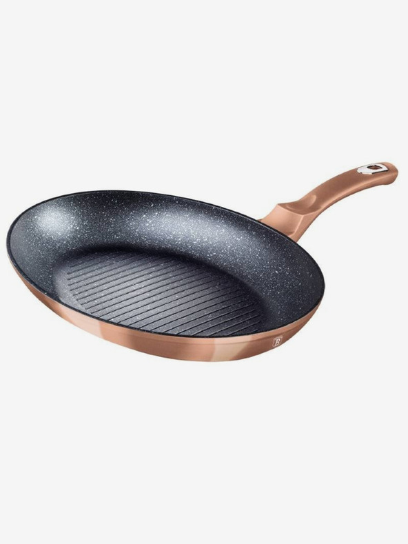 Berlingerhaus Tigaie pentru pește și friptură cu suprafață din marmură 35 cm Rosegold Metallic Line BERLINGERHAUS