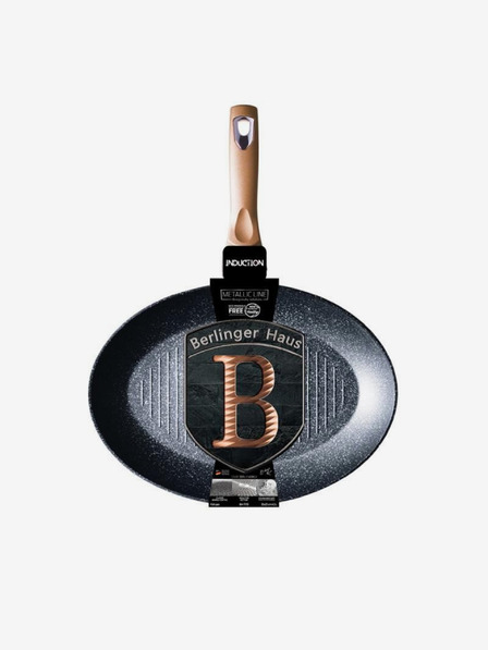 Berlingerhaus Tigaie pentru pește și friptură cu suprafață din marmură 35 cm Rosegold Metallic Line BERLINGERHAUS