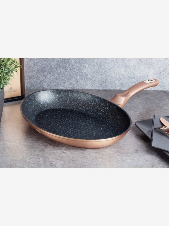 Berlingerhaus Tigaie pentru pește și friptură cu suprafață din marmură 35 cm Rosegold Metallic Line BERLINGERHAUS